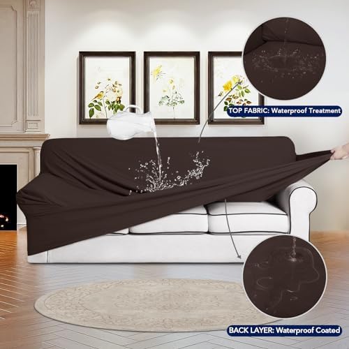 PureFit Waterproof Loveseat Couch Cover Slipcovers - Image 3