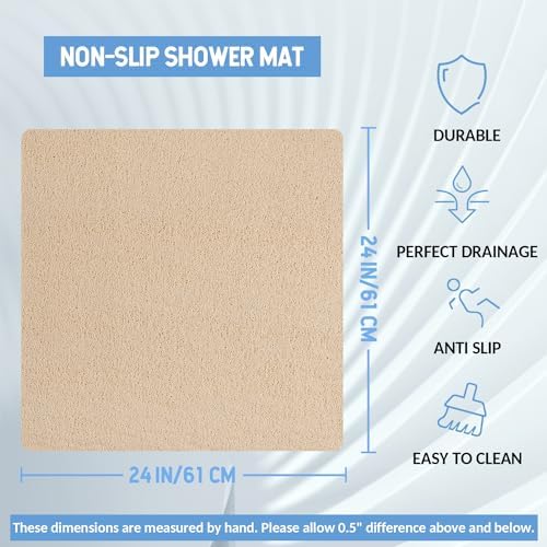 Hargiis Non Slip Shower Mat, Anti Slip Bath Mat, Quick Drying Bath Tub Mats - Image 2