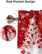 Vandarllin Red Christmas Valance Curtains - Image 7