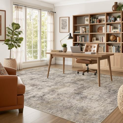 Nakagishi Boho 10x12 Area Rug Living Room Rugs Machine Washable Brown Grey - Image 5