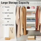 GRANNY SAYS 4-Shelf Hanging Closet Organizer, Foldable Storage - Image 4