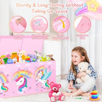 Extra Large Toy Box with Lids, Collapsible Storage Chest - Image 4