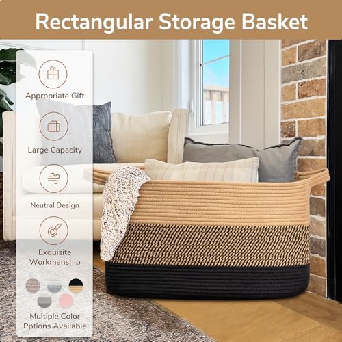 Goodpick Large Woven Blanket Basket - Image 7