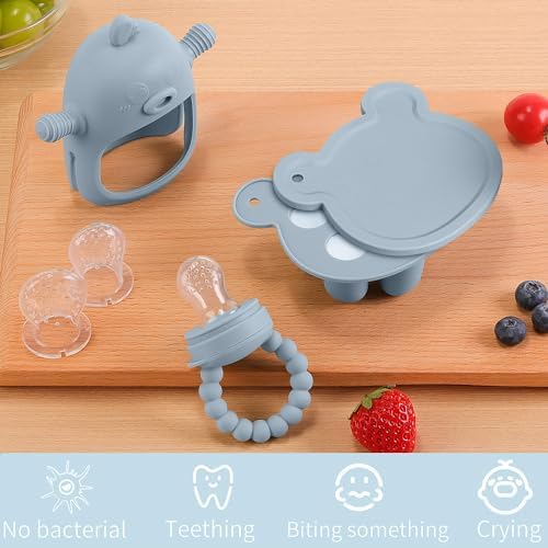 3-in-1 Baby Food & Fruit Feeder Set – Breastmilk Popsicle Mold - Image 2