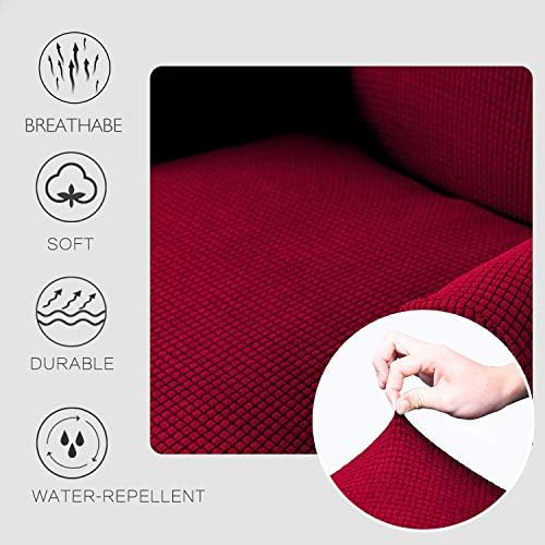 Granbest Premium Water Repellent Wingback Chair Cover 2-Piece High Stretch - Image 4