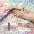 6x9 Rainbow Unicorn Rug for Kids Bedroom, Soft Plush Shag Carpet - Image 3