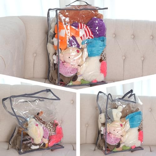 Blanket Storage Bags 4 Pack 35L Clear Plastic Clothes Closet Organizer - Image 4