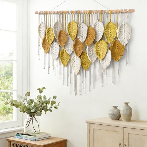 Large Macrame Wall Hanging Boho Woven Tapestry Bohemian Farmhouse Wall Art - Image 5