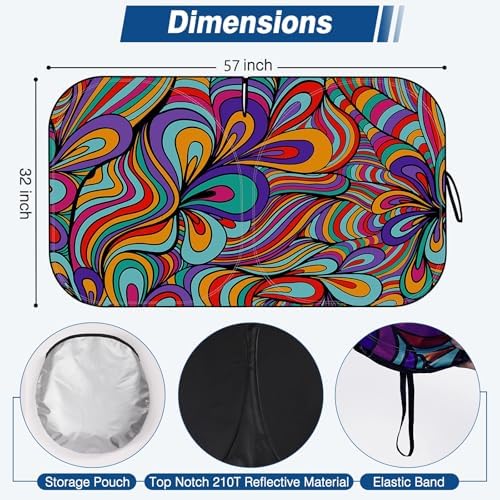 Car Windshield Sun Shade UV Reflector Foldable Front Window SUV - Image 2