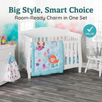 EVERYDAY KIDS 3 Piece Girls Crib Bedding Set - Image 3