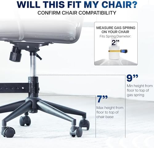 VIVO Black Retrofit Footrest for Office Chair, Chair-REST1 - Image 5