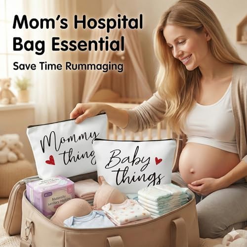 Best Expecting Mom Gifts, Mommy And Baby Canvas Pouch Set, New Mother Keepsake - Image 5