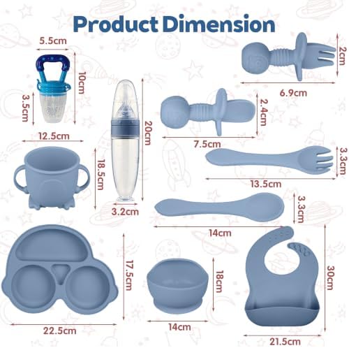 Silicone Baby Feeding Set, Miicasa Baby Led Weaning Supplies Kit - Image 4