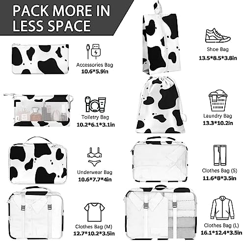 KPX 8 Set Packing Cubes for Travel, Luggage Packing Organizers Accessories - Image 2