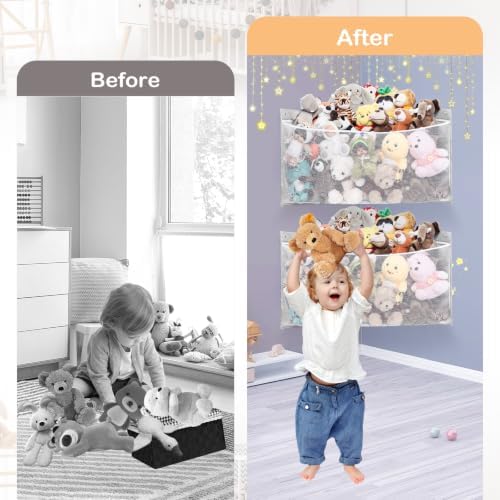 2PCS Large Corner Stuffed Animal Storage - Image 3