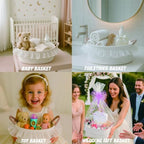 White Cotton Rope Gift Basket - Image 4