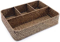 Nonam Large 4-Section Seagrass Tea Bag Organizer, Divided Basket by Home