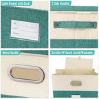 Large Linen Fabric Foldable Storage Bins - Image 2