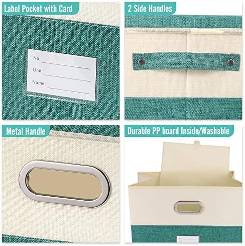 Large Linen Fabric Foldable Storage Bins - Image 2