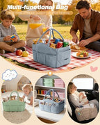 Marscamd Quilted Baby Diaper Caddy - Image 5