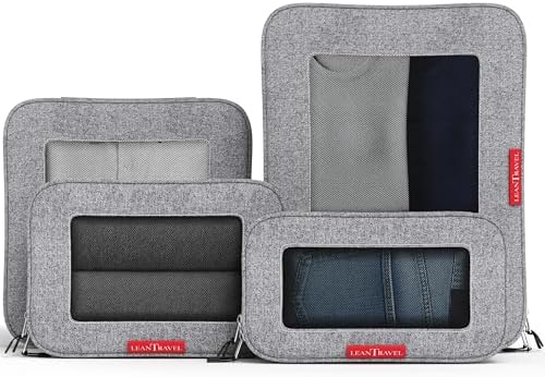 LeanTravel Premium Compression Packing Cubes by LeanTravel