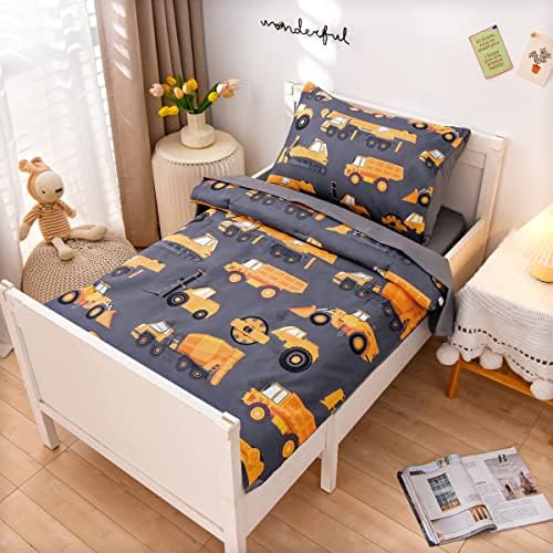 NTBED 4 Pieces Construction Toddler Bedding Set - Image 2