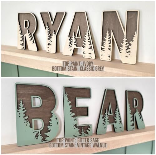 Name Sign For Nursery, Boho Nursery Sign, Family Name Signs, 3D Wall Art for - Image 5
