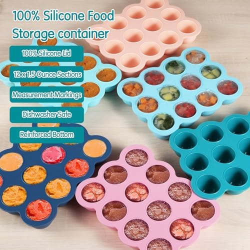 Silicone Freezer Tray with Clip-on Lid, 1.5oz x 12 Pods - Image 2