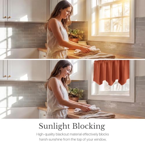 NICETOWN Burnt Orange Blackout Valances - Image 2