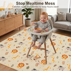 Basumee Splat Mat for Under High Chair, Waterproof & Mess-Proof Floor Mat - Image 5