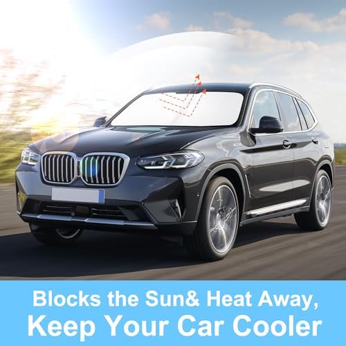 TINGLU Sun Shade for BMW X3 2018-2025 2026 Accessories Windshield Sun Shade - Image 5