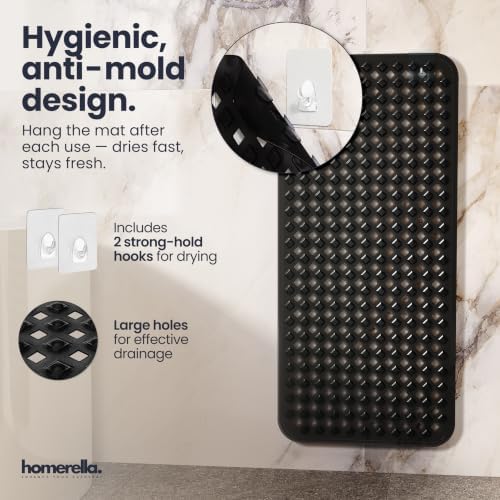 homerella Bathtub Mat Non Slip 35x16 Shower Mat Non Slip Anti Mold BPA Free - Image 4