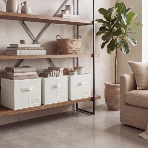 GRANNY SAYS Closet Shelf Baskets, Pearl White, Extra Large - Image 2