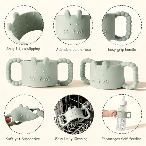 Andy Bear 4 Pack Silicone Baby Bottle Handles Compatible - Image 2