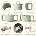 Andy Bear 4 Pack Silicone Baby Bottle Handles Compatible - Image 2