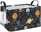 Rectangular Solar System Planet Storage Bin, Closet Organizer Basket by ONOEV