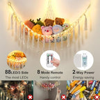 Stuffed Animal Hammock with 88LEDs, 63in Extra Large Toy Storage Macrame Hammock - Image 2