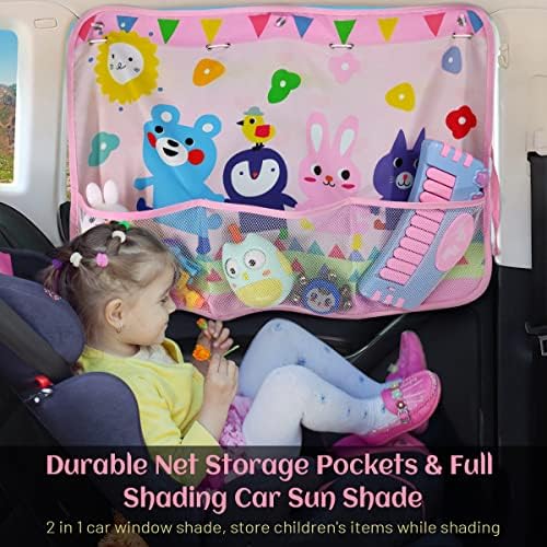 DIZA100 Car Sun Shade for Window Baby, 7 Suction Cups, Cute Patterns for - Image 2