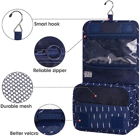 Narwey Small Hanging Travel Toiletry Bag - Image 4