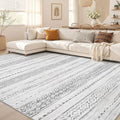 Nakagishi Boho 6x8 Area Rug Living Room Rugs Machine Washable Gray by NakagishiAreaRug