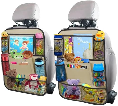 Backseat Car Organizer w/ 10 Storage Pockets 11" Tablet Holder by ULEEKA