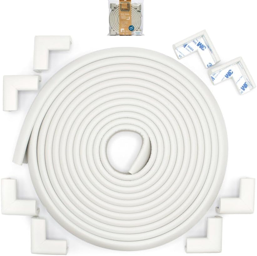 Roving Cove Baby Proof Corner Edge Protector, Small 18ft Edge 8 Corners by RovingCove