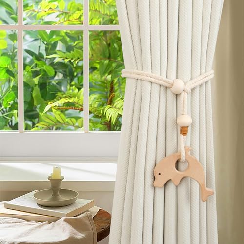 2 Pack Wooden Curtain Tiebacks - Image 3