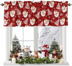 Vandarllin Christmas Kitchen Curtains Valances by VandarllinHomeKitchenDecor