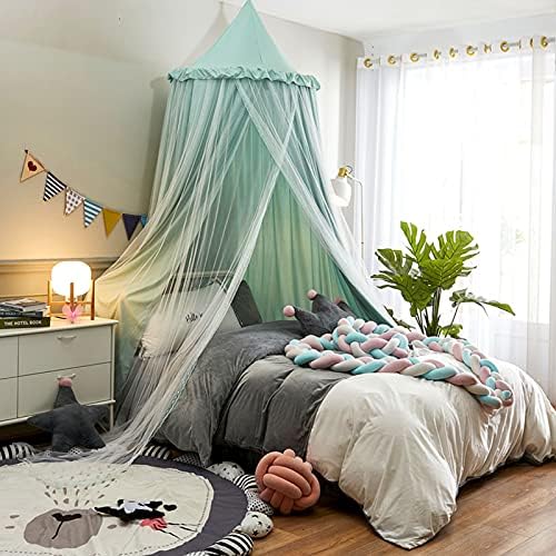 VETHIN Bed Canopy Double Layer Princess Round Dome Dreamy Mosquito Net Bedding - Image 3