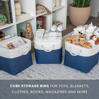 OrganiHaus 11x11 Cube Storage Bins, Rope Handles - Image 5