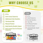 8 Packs Large Clear Toy Storage Bags - Image 2