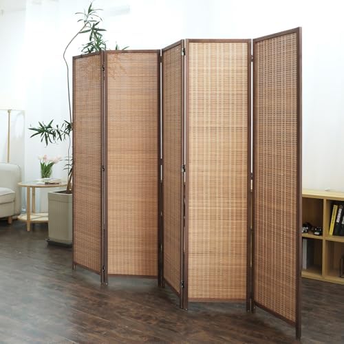 Furnnylane 5 Panel Bamboo Room Divider - Image 4