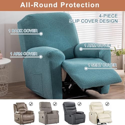 Recliner Chair Covers 4-Pieces Recliner Slipcovers Lazy Boy Chair Covers - Image 4