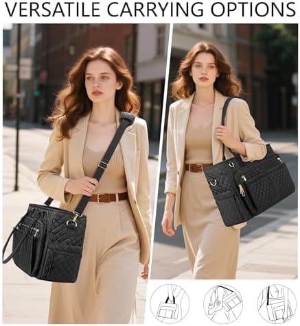 Bagstellar Teacher Tote Bag for Women, 15.6" Laptop Work Tote Computer Bag - Image 5